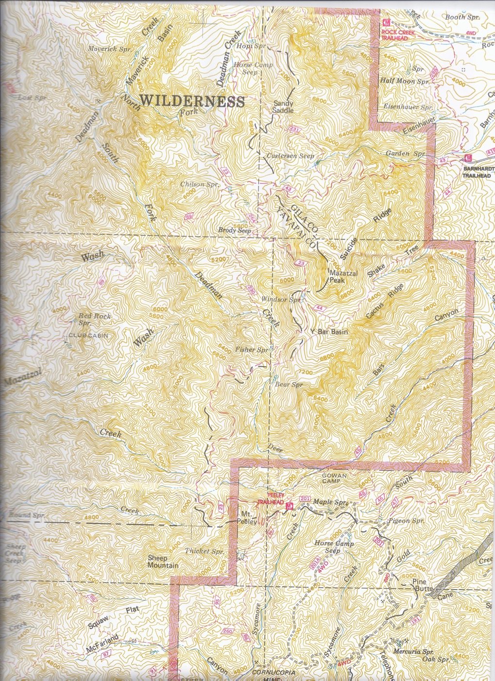 Barnhardt Trail Map