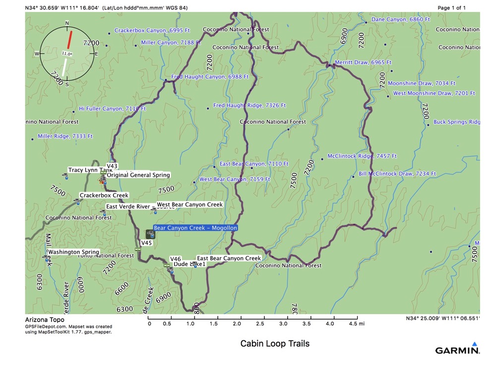 Cabin Loop Trails Map